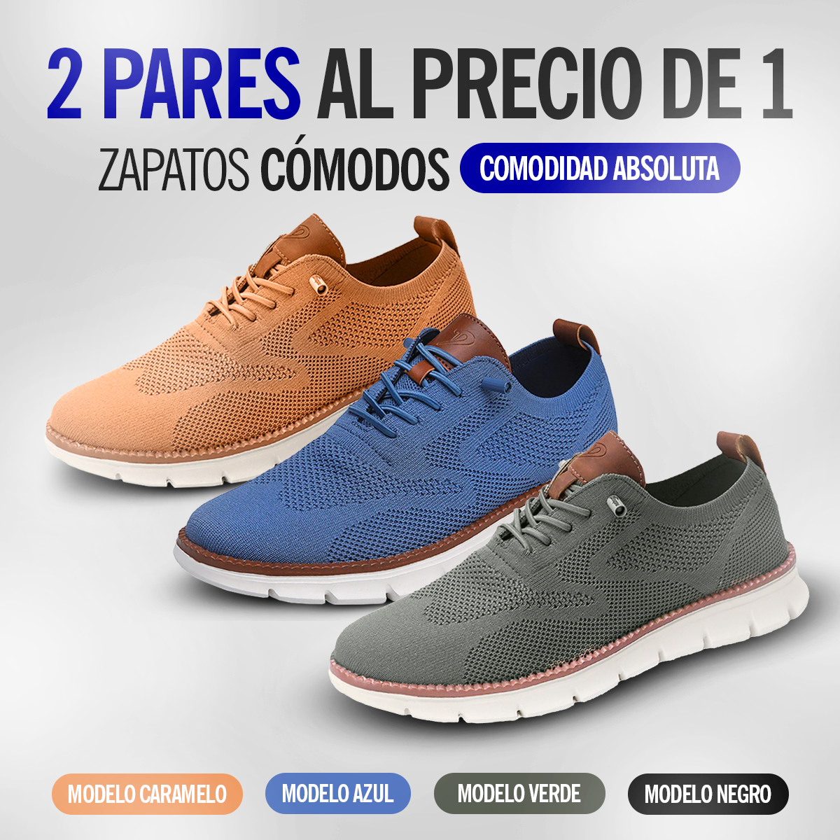 2 PARES AL PRECIO DE 1 – Zapatos Cómodos UrbanKnit